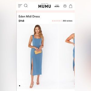 Edan blue midi dress - show me your mumu